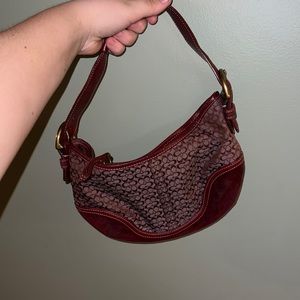 Dainty Coach Plum Vintage Hobo Bag